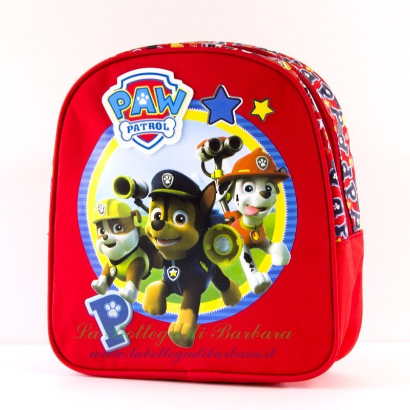 Zaino Prescolare 3D Paw Patrol - Guys Piccolo Rosso 26x31cm 8.5L