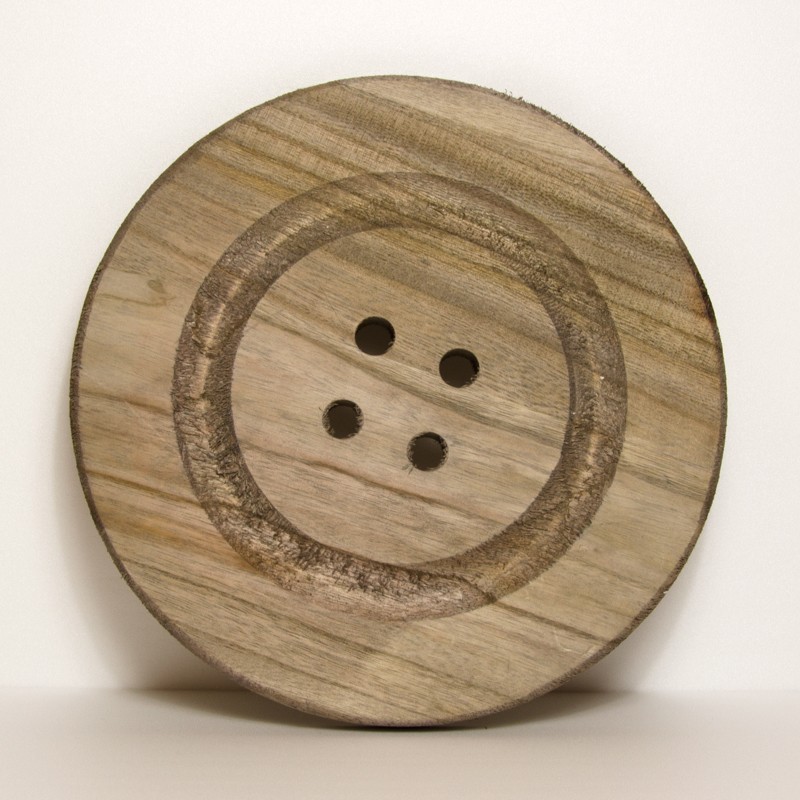 Bottone in legno di betulla D29Cm